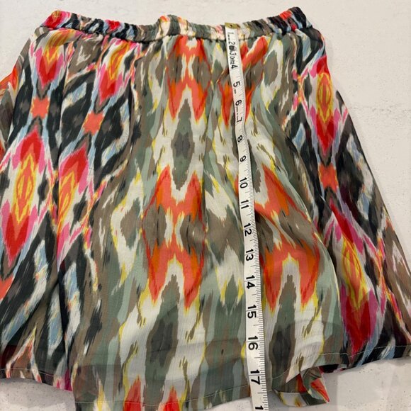 Esprit Skirt Women's Size 2 Multicolored Back Elastic Waist Lined Lightweight - Picture 7 of 9